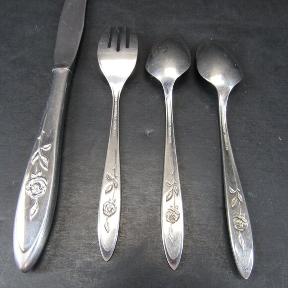 Oneida Community Stainless Flatware My Rose Replacement 1 Knife 1 Fork 2 Spoon - Picture 6 of 7